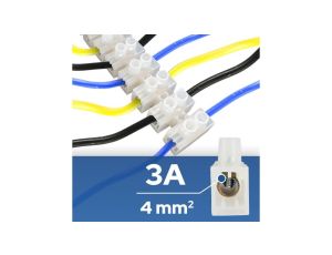 Listwa zaciskowa LTF 12-torowa do 4mm 3A biała HOROZ