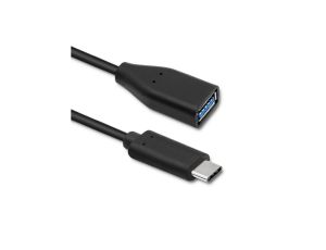 Qoltec Kabel USB 3.1 typ C męski USB 3.0 A żeński 0.2m