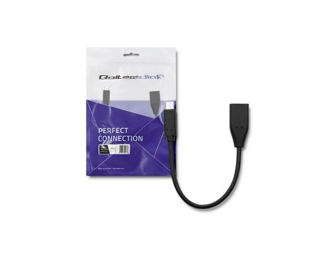Qoltec Kabel USB 3.1 typ C męski USB 3.0 A żeński 0.2m