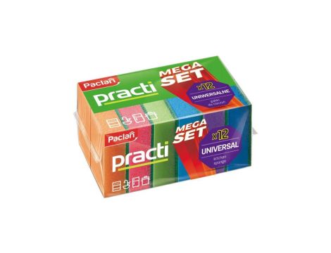 Practi Mega Set gąbki do naczyń Paclan 12szt