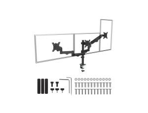Uchwyt na 3 monitory Maclean, sprężyna gazowa, 17-27, 2-8kg, czarny, MC-137