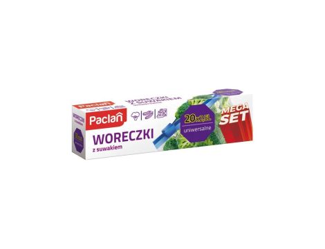 Woreczki Mega Set z suwakiem Paclan 2,5L 20 szt.