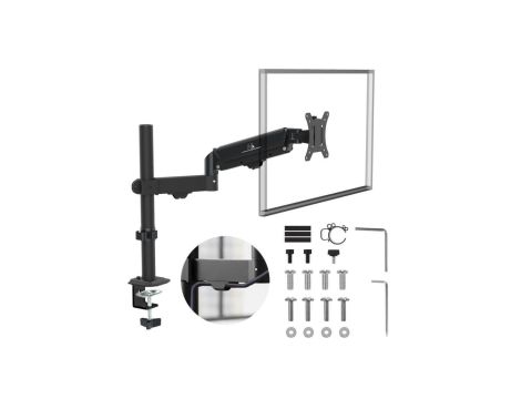 Uchwyt na monitor Maclean, sprężyna gazowa, 17-32, 2-10kg, czarny, MC-135