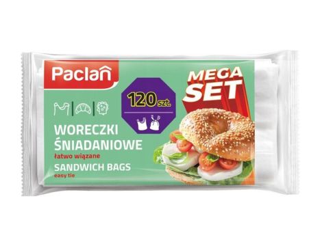 Woreczki śniadaniowe wiązane Paclan 120 szt