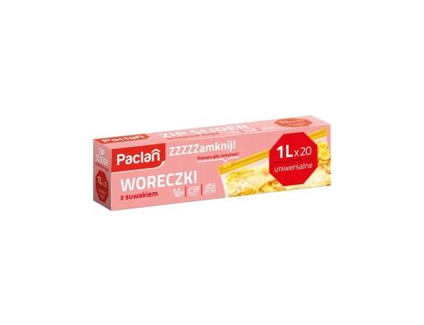 Woreczki z suwakiem Paclan 1L 20 szt.