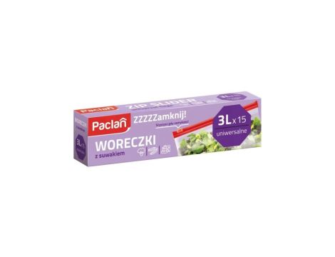 Woreczki z suwakiem Paclan 3L 15 szt.