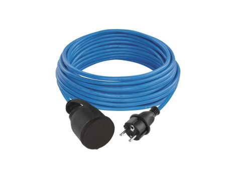 Przedłużacz mrozoodporny / 10 m / 1 gniazdo / niebieski / PVC / 230 V / 1,5 mm2 P01410W