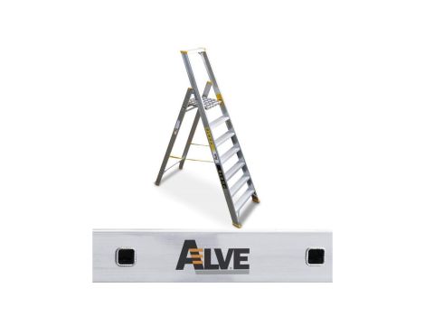 Drabina aluminiowa magazynowa jednostronna 1x5 profesjonalna Forte 9305 ALVE