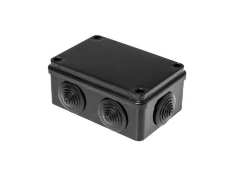 Puszka hermetyczna S-BOX 120x80x50, 6 dławików, odporna na UV, czarna, IP65 /S-BOX 206C/