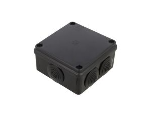 Puszka hermetyczna S-BOX 100x100x50, 6 dławików, odporna na UV, czarna, IP65 /S-BOX 106C/