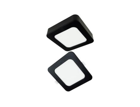 Oprawa sufitowa downlight 18W kwadrat CCT 1650lm 2w1 natynkowy/podtynk czarny