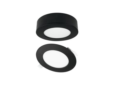 Oprawa Downlight 6W 540lm okrągły CCT 2w1 czarny IP20 Podtynkowy/Natynkowy