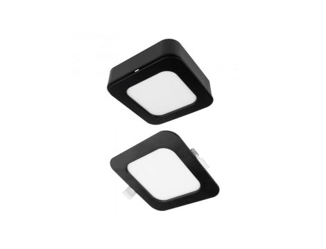 Oprawa Downlight 6W 540lm kwadrat CCT 2w1 czarny IP20 Podtynkowy/Natynkowy