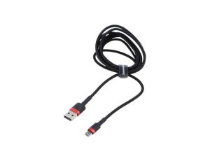 Kabel High Speed, USB 2.0 2m czarny tekstylny 1,5A CAMKLF-C91