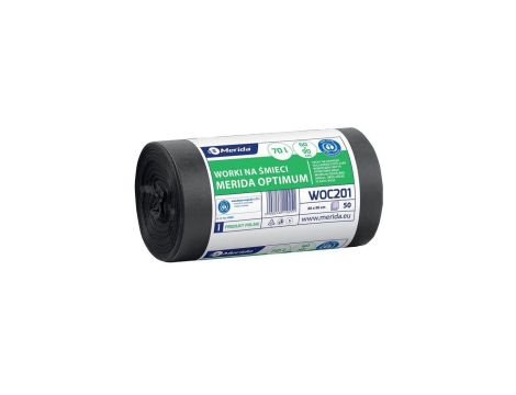 MERIDA WOC201 worki na śmieci mocne 70 l 60  90 cm czarne HDPE/LDPE – 50 szt