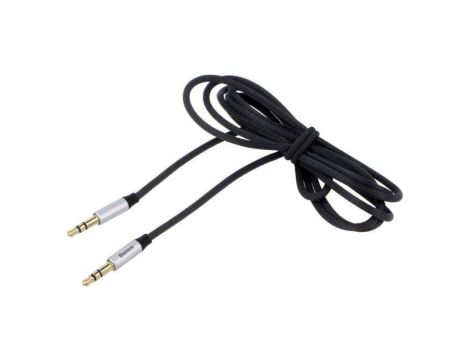 Kabel Jack 3,5mm 3-PIN wtyk z obu stron 1,5m czarny tekstylny CAM30-CS1