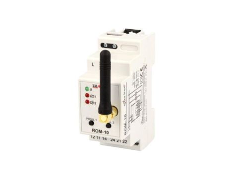 Odbiornik, na szynę DIN, 230VAC, przekaźnik NO / NC x2, 300m ROM-10