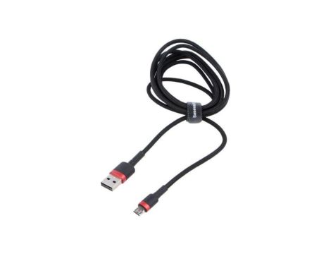 Kabel High Speed, USB 2.0 1m czarny tekstylny 2,4A CAMKLF-B91