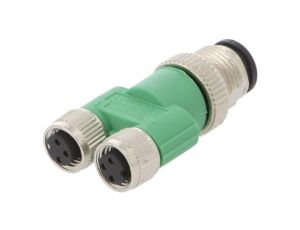 Rozgałęźnik, M12 męskie.M8 żeńskie x2, il.-PINów: 4, IP67, proste, 48V 1683471