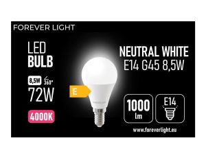 Żarówka LED E14 G45 8.5W 1000lm 4000K klasa E Forever Light