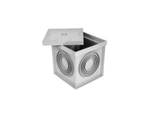 Studzienka gruntowa, kontrolno-pomiarowa, mała, z pokrywą, 195x195x203, szara, IP40, R.8170P