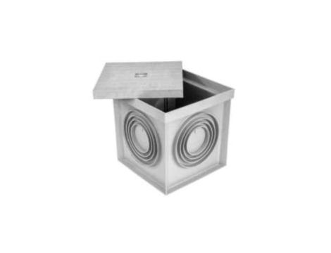 Studzienka gruntowa, kontrolno-pomiarowa, mała, z pokrywą, 195x195x203, szara, IP40, R.8170P