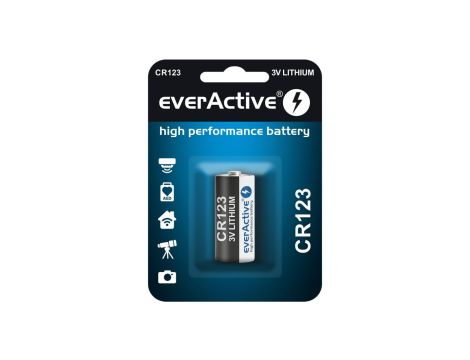 1 x bateria foto litowa everActive CR123