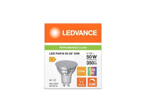ZAR.LED 3,7W GU10 Ledvance Ciepła 2700K DIM (kąt świecenia 36 stopni)