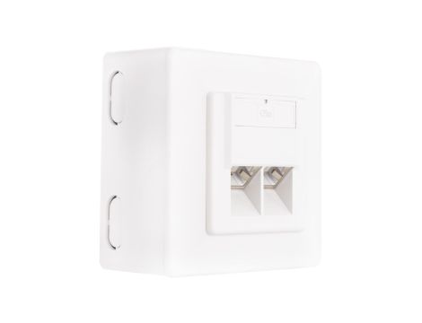 Gniazdo komputerowe 2xRJ45 kat.5e ekranowane FTP natynkowe-podtynkowe NEKU