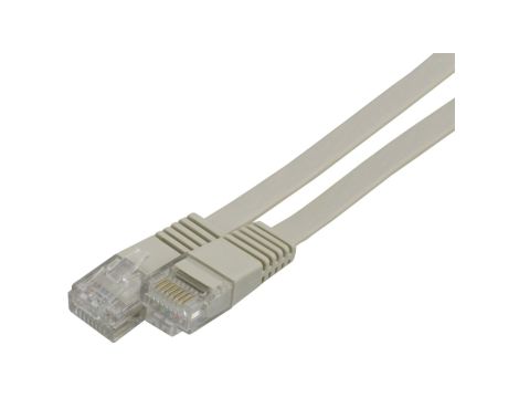 Patchcord UTP kat.6 kabel sieciowy LAN 2x RJ45 płaski szary 5m NEKU