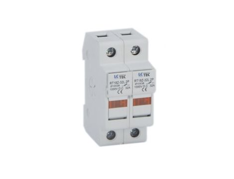 Podstawa bezpiecznikowa PV z kontrolką 2P 10x38mm 32A 1000V DC LC / RT18Z-32L