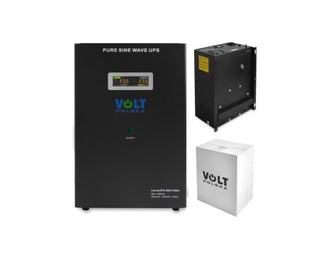 Zasilacz awaryjny SINUS 12V 800VA 10A + Akumulator 55Ah VOLT