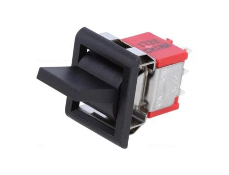 ROCKER DPDT Poz: 2 ON-ON 2A/250VAC 5A/28VDC czarny brak 10m 1-1571987-9