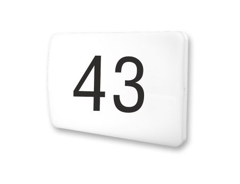 Oprawa numeryczna TWILIGHT LED 5/7/10 W 500/700/1000 lm IP65 IK10 4000K z czujnikiem zmierzchu 230V biały / tworzywo sztuczne