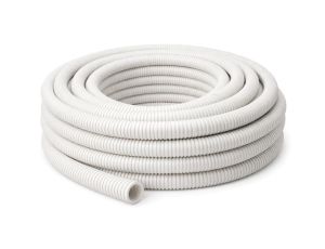 Rura osłonowa karbowana RKBG 32/26 bezhalogenowa nierozprzestrzeniająca płomienia biała niepalna 50mb