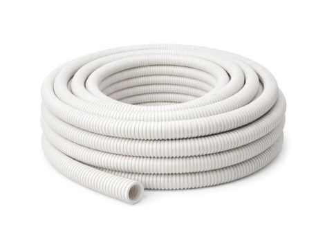 Rura osłonowa karbowana RKBG 50/43 bezhalogenowa nierozprzestrzeniająca płomienia biała niepalna 25mb