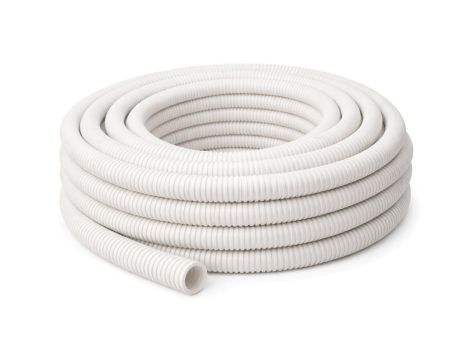 Rura osłonowa giętka karbowana bezhalogenowa RKLG-HF 16/12 320N biała 50mb