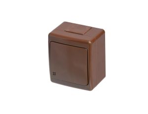 BETA Wyłącznik hermetyczny pojedynczy, krzyżowy, brązowy, IP44 /D.3210WK/