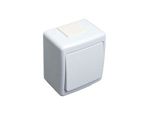 BETA Wyłącznik hermetyczny pojedynczy, jednobiegunowy, biały, IP44 /D.3110W/