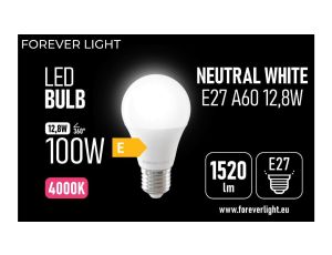 Żarówka LED E27 A60 12.8W 1520lm 4000K klasa E Forever Light