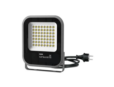 Naświetlacz LED SMD LLS050AMK 50W 6500K 5000lm przewód 5m IP66 16167