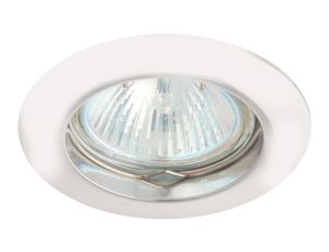 Oczko 50W/12V MR16 IP20 okrągłe stałe aluminiowe białe AXL 5514-W GXPL001