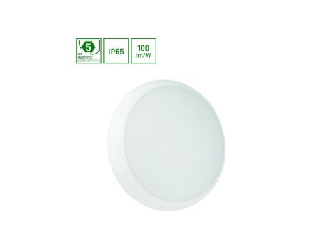 Plafoniera LED NYMPHEA CITY PRO 18W 1800lm CCT IP65 IK10 biała 5 lat gw.