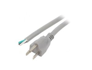 Kabel: 3x16AWG, NEMA 5-15 (B) wtyk, 3m, 13A LT202 3X16AWG 105E.C 3M GRY