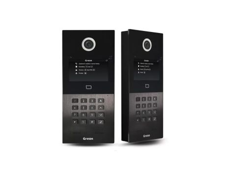 GR - OS10EKG Wideodomofon IP SIP Greon PoE czarny natynkowy, wielomieszkaniowy z szyfratorem, 3 przekaźniki, pętla indukcyjna, c