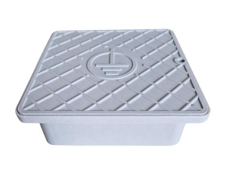Puszka odgromowa uziomowa na złącze 170x170x55 RAL7035
