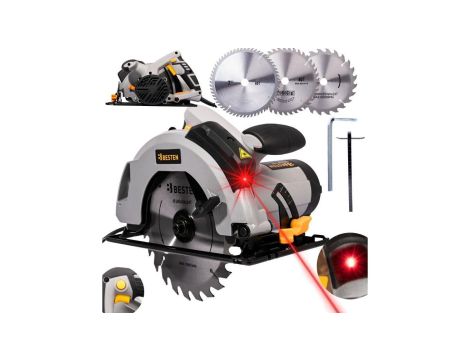 Piła stołowa Pilarka Tarczowa Przecinarka Ręczna Do Drewna Z Laserem 2000W BESTEN BE0002858
