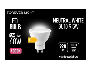 Żarówka LED GU10 9.5W 920lm 4000K klasa F Forever Light