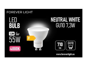 Żarówka LED GU10 7.3W 710lm 4000K klasa F Forever Light