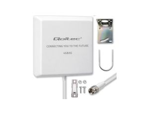 Qoltec Antena 4G 5G 9dBi kierunkowa zewnętrzna SMA wodoodporna 3m